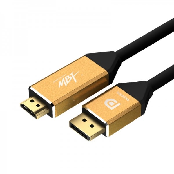 파이버마트,PC케이블 > DP케이블,엠비에프 MBF-DHC360MT DP TO HDMI 케이블 3M,DP to HDMI ,변환 케이블 , 4K 60Hz 지원 , 케이블 길이 2M,3M,5M
