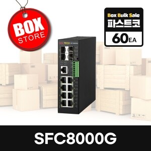 [60개 원박스 묶음판매] SFC8000G 8포트 4SFP 산업용 스위칭허브 광스위치