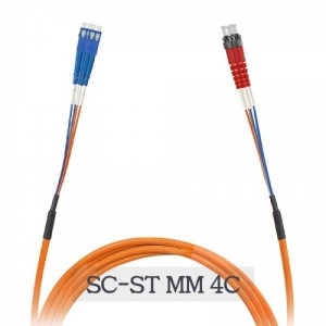 고급형 BOC-SC-ST-MM-4C  멀티모드 광 점퍼코드 브레이크아웃케이블