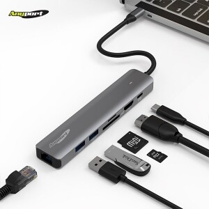 애니포트 AP-TC760 (USB허브/7포트/멀티포트) 무전원/C타입