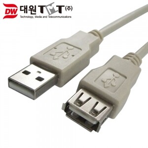 대원TMT USB2.0 연장 케이블 AM-AF 1.8M 그레이 DW-USBMF-1.8M